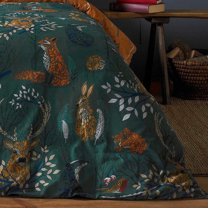 furn. Duvet Cover Set, Polycotton, Rust, Single, W137cm x L200cm