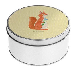Mr. & Mrs. Panda Tin Box Round Squirrel Flower Gift Metal Tin Fun Storage Box Saying Decoration Motivation Pictures
