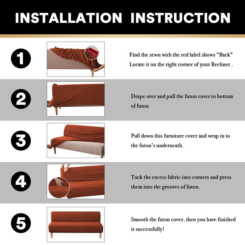 Stretch Armless Futon Cover Futon Slipcover Full Queen Size Futon