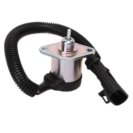 Fuel Shut Off Solenoid 1G577 60011 12V 3 Pin Shut Down Stop Device Replacement for Bobcat S220 S250 S300 S330 Skid Steer