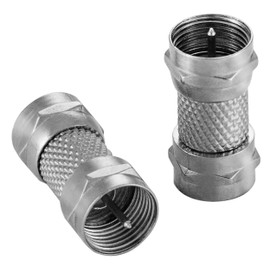 Poppstar 8x Sat Adapter F-connector (F-male to F-male), for coaxial cable - antenna cable, silver