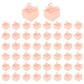50pcs Party Treat Boxes Pure Color Decorative Butterfly Candy Favor Box for Party Wedding Baby Bridal Shower