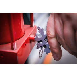 BGS Diy 85880 | Multifunctional Tool | Snowflake | 18-in-1 | Stainless Steel | Gadget | Men's Gifts | for Travel, Camping, Adventure