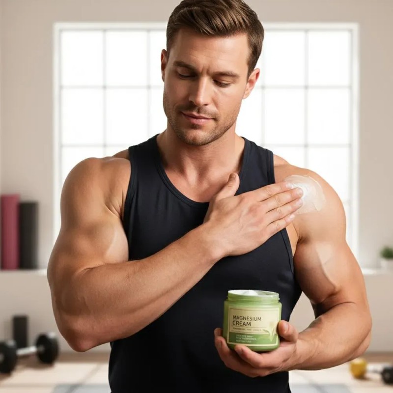 Crema De Magnesio, Crema De Masaje Corporal Para Aliviar Los