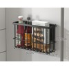 NFASHIONSO Magnetic Refrigerator Storage Basket,Metal Condiment Shelf Rack for Kitchen
