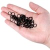 50 Pieces Black Split Rings 10 mm Metal Round Key