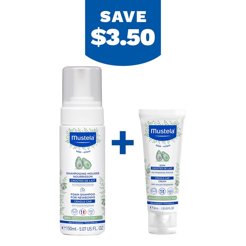 Mustela Baby Cradle Cap Bundle - Natural Baby Shampoo &