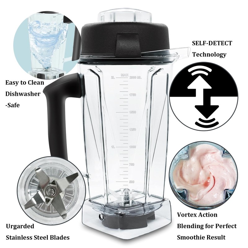 For Vitamix Blender Pitcher 64oz, Replacement for Vitamix 5200 5000