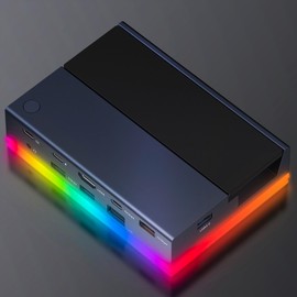 iVANKY 14-in-1 RGB 4K@120Hz Docking Station for Steam Deck OLED/ROG Ally X/Lenovo Legion Go, Foldable Dock with HDMI Gigabit Ethernet 10Gbps USB 3.2, SD/TF Slots, 1Gbps Ethernet, 100W USB-C Charge