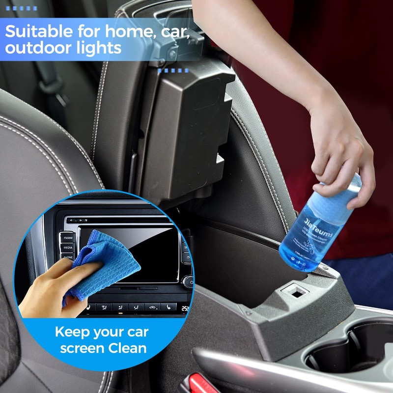TV Screen Cleaner, Non-Drip Touchscreen Spray with Wiper for CD