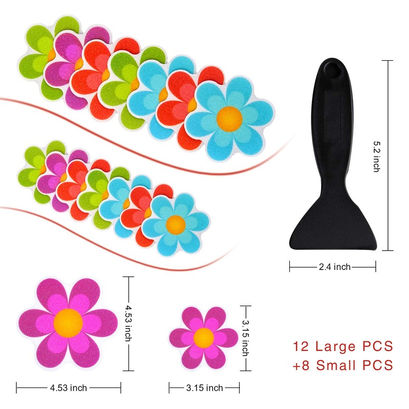 Secopad Original Bathtub Stickers Non-Slip, Safety Shower Treads Adhesive Bright