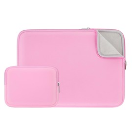RAINYEAR 16 Inch Laptop Sleeve Protective Soft Case with Accessories Pouch, Specially Compatible with 16" MacBook Pro M1 M2 M3 M4 Pro/Max A2141 A2485 A2780 A2991 A3403 A3186 (Pink, Upgraded Version)