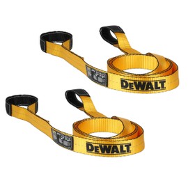 DEWALT DXBC90084-2 Black/Yellow 2” x 12’ Heavy Duty Lifting Sling - 1-Ply X 3,200 lb Vertical Weight Capacity / 6,400 lb Basket Weight Capacity, 2 Pack