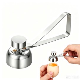 Hredzeo - Apriuova in acciaio inox, 1 pezzo, per coupé, coquille d'œuf grand 304 de qualité alimentaire pour œufs mollets et durs Petit-déjeuner Nourriture pour bébé Pâtisserie