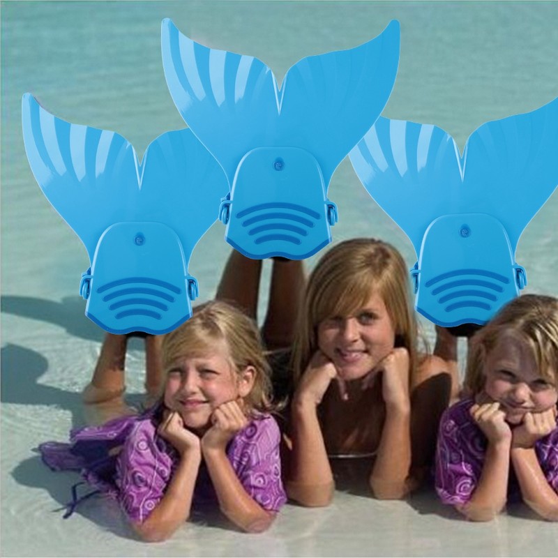 Children Kids Swimming Fin Training Flipper Fish Tail Diving Feet