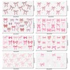 8 Sheets Bow Theme UV DTF Cup Wrap Transfer for