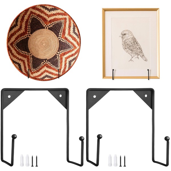 Gisafai 2 Pcs Large Wall Mounted Plate Stands for Display