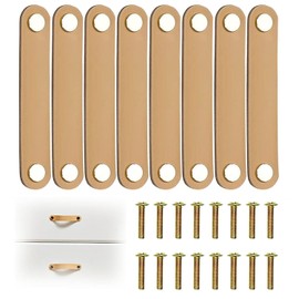 YIMINI Pack of 10 Leather Furniture Handles, Furniture Handles, Leather Drawer Handles, Leather Door Handles, Each Leather Handle Includes Screws, for Wardrobe, Drawer, Kitchen and Door