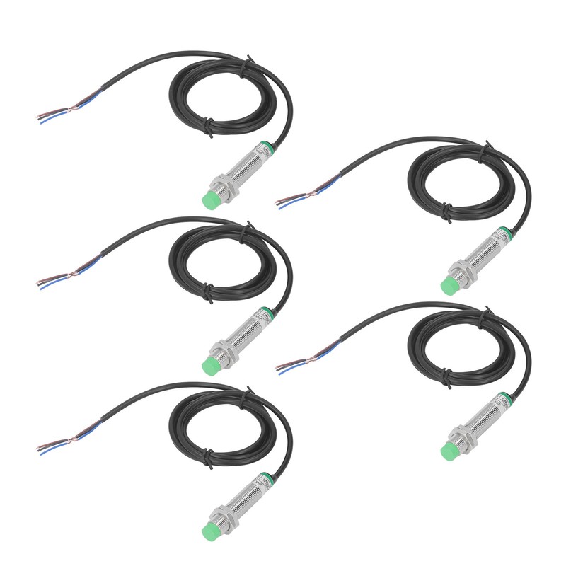 5PCS Inductive Proximity Sensor Non Contact Proximity Switch M12 NPN