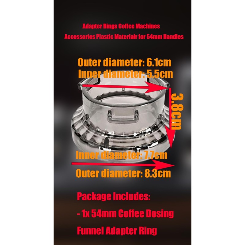 Adapter Rings Coffee Machines Accessories Plastic Materialr for 54mm Handles