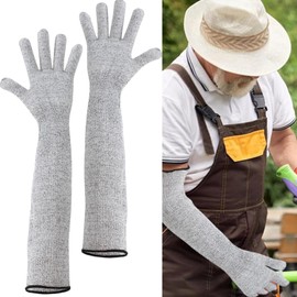 DILUSILK Gardening Guard Gloves,Guard Gloves, Guard Gloves Gardening Long, Long Gardening Gloveslong Gardening Gloves for Men, Suitable for Gardeners Construction Workers Etc to Prevent Cuts.(55cm)