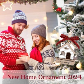Hiagkmet 2024 Housewarming Gifts, House Warming Gifts for New House, Housewarming Gift Presents for Women, Couple, New Home Owners Gift Ideas,Wooden New Home Ornament 2024