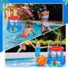 Pool Toys Pool Basketball Hoop Throwing Ring Set Inflatable Floating