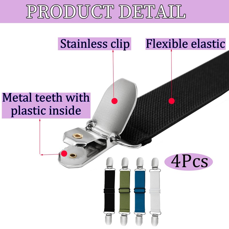 Szuoixe Pant Waist Tightener Waist Cinch Clip Belt Adjustable Elastic