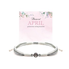 HARACRAFT September Birth Stone Bracelet, Luck and Protection Tibetan Bracelet, Surfer String Wrap for Him and Her, Friend, Best Inspirational Gift For Grandma Mother's Day Gift (Sep-Sapphire)