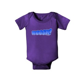 TooLoud Onomatopoeia WOOSH Baby Bodysuit Dark Purple - 18 Mos