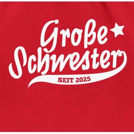 Shirtracer - Gym Bag Backpack - Siblings Brother and Sister - Big Sister Since 2023, 2 red