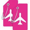 2 Pack Silicone Luggage Tag for Suitcases with Stainless Loop