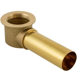 EZ-FLO Bath Waste and Overflow Shoe, 1-1/2 Inch Tubular Outlet, Brass Coarse Thread, 35237