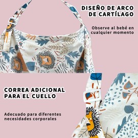 NINOMO Manta de lactancia, 2 piezas manta para amamantar bebe con malla a prueba de insectos, material seguro sin fluorescentes, algodón transpirable, plegable, apta para lactancia sobre marcha(TipoC)