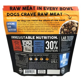 Nature's Diet Raw Mix Kibble with Freeze-Dried Chicken, Superfoods and Probiotics