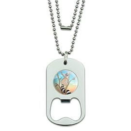 GRAPHICS & MORE Ring-Tailed Cat Military Dog Tag Bottle Opener Pendant