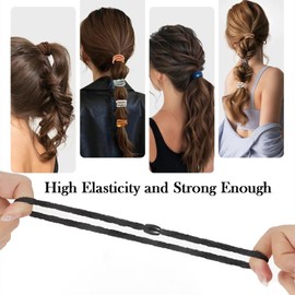 KOVOLITU High Elastic Ponytail Holders 15 PCS Hair Ties No Damage for Thick Hair Braided Hair Ties for Women Girls-Cloud&Sea