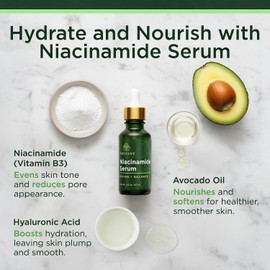 TREE OF LIFE BEAUTY Niacinamide Serum 60 ml - Apariencia de poros - Hidratación profunda - skincare - antioxidantes - Hecho en USA