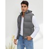Gihuo Men's Hooded Puffer Vest Sleeveless Zip Up Padded Jackets