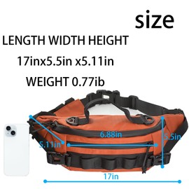 Chardime Fanny Pack,Fishing Fanny Pack for Men, Multiple Pockets for Easy Organisation,fanny pack for men-Ideal for Travel, Hiking, and Everyday Use(orange), Green, A