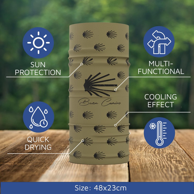 Buen Camino Multifunctional Scarf - Ultralight Tube Scarf for the