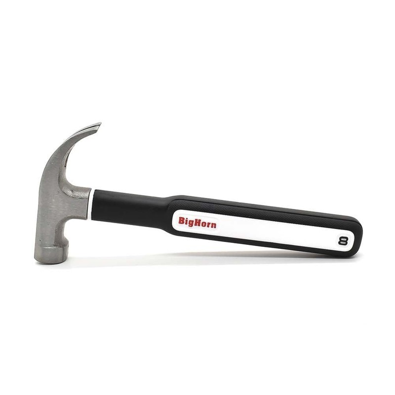 Big Horn 15153 8 Oz Mini Claw Hammer with Rubber