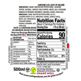 Gourmet Pepper Reàl Infused Exotics, Pureed Pepper Infused Syrup, 16.9 FL OZ Squeezable Bottle (Pack of 3)