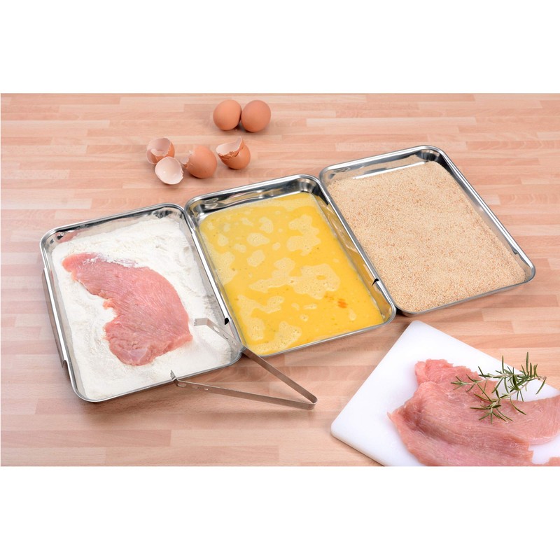 GRÄWE Breading Set 4-Piece Large Stainless Steel