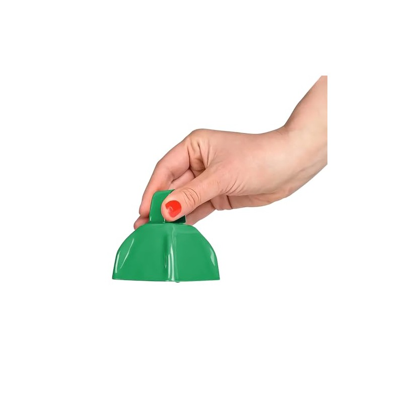 Green Metal Cowbell - 12 Pack