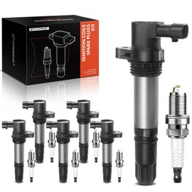 A-Premium Set of 6 Ignition Coil Pack and Iridium Spark Plugs Compatible with Land Rover Freelander 2003 2004 2005 2.5L