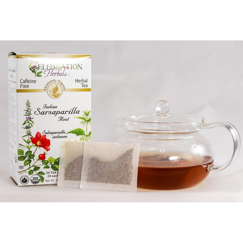Celebration Herbals Organic Sarsaparilla Root Tea Bags 24 Count