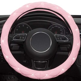 Funda universal para volante con microfibra de piel para coche, camión, SUV, funda antideslizante para volante de 15 pulgadas