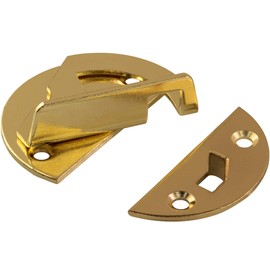 GedoTec Rotary Bolt Lock Table Fitting for Tables | Furniture Latch Polished Brass | Twist Lock for Drilling or Screwing | 1 Piece - Table Top Fitting Connector Made of Steel