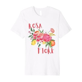 Rosa fiore Italian summer aesthetic Premium T-Shirt